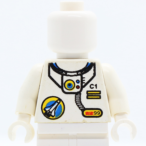 Space Port Logo, Tube and 'C1' with Two Yellow Bars Pattern / White Arms / White Hands