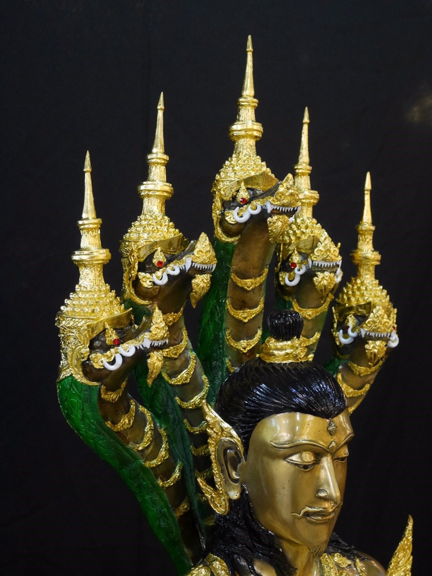 องค์ปู่พญานาคราช ปรกนาค 5 เศียร ( 1.35 เมตร )