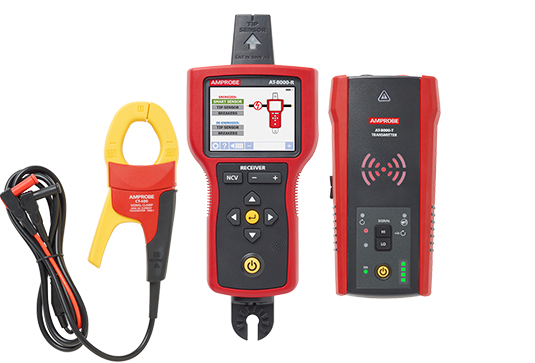 AMPROBE รุ่น AT-8030 เครื่องค้นหาปลายสายไฟพร้อม เครื่องค้นหาตำแน่งเซอร์กิตเบรคเกอร์ หน้าจอสีขนาด 3.5 นิ้ว Color TFT มีเซ็นเซอร์ แสดงทิศทางได้ด้วย พร้อม Signal clamp CT-400