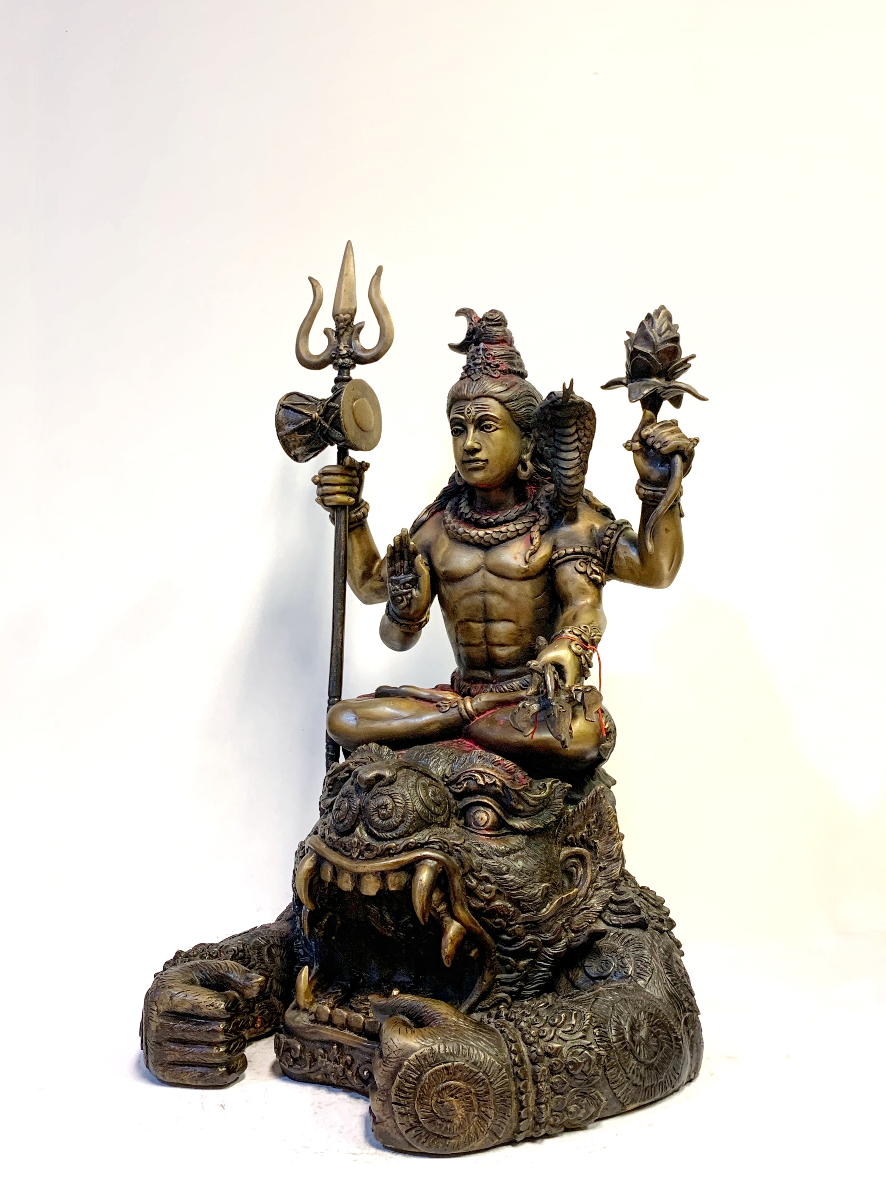 พระศิวะมหาเทพ บัลลังก์หนุมาน หน้าตัก 9 นิ้ว