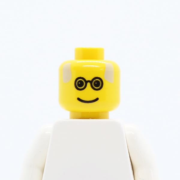 Glasses with Gray Balding Hair Pattern - Blocked Open Stud