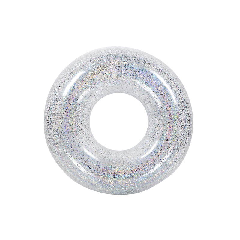 ห่วงยางใส กลิตเตอร์ มีที่จับ Inflatable Glitter Pool Float