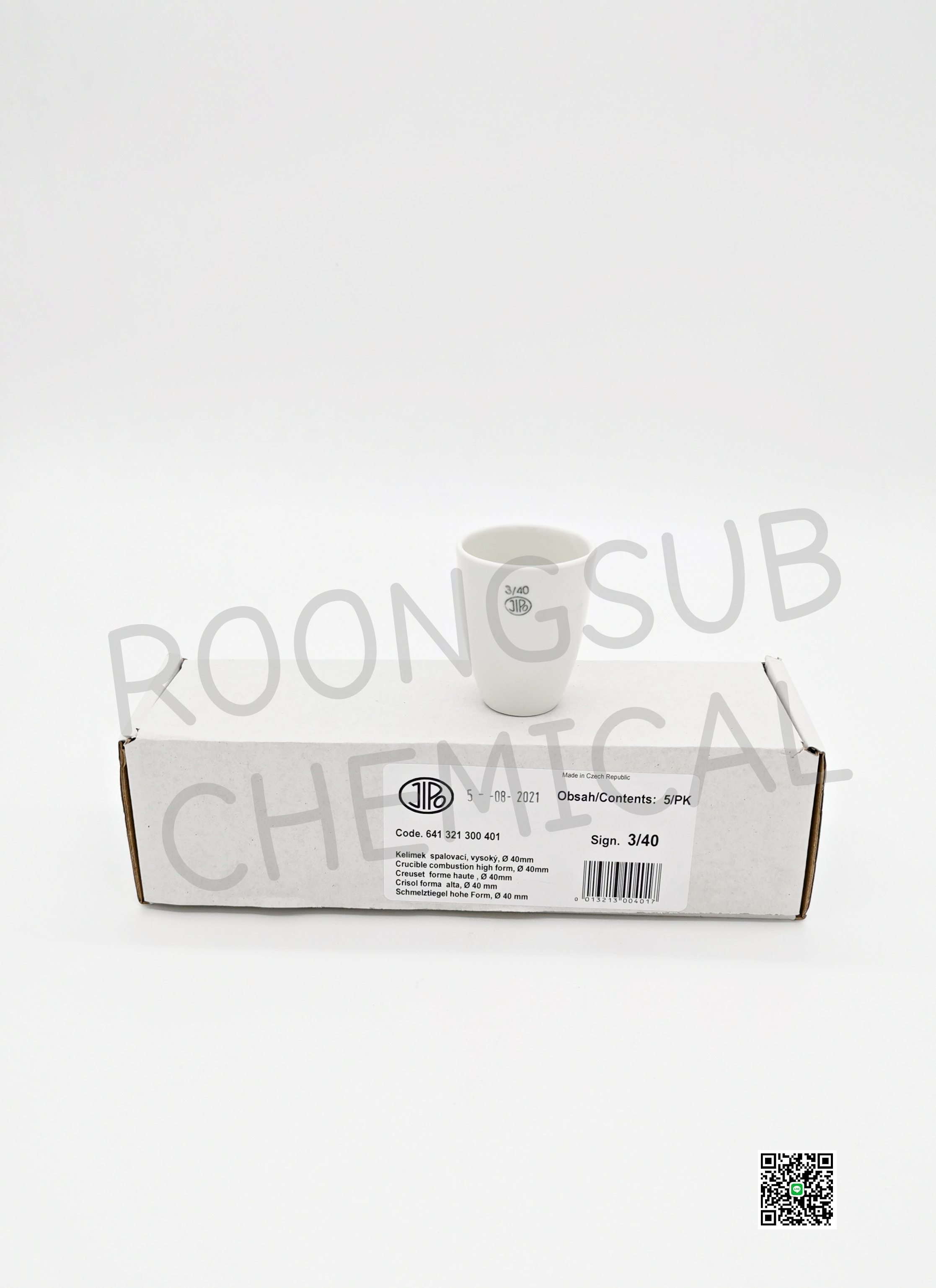 CRUSIBLE 3/40 35ML. 40*50MM. TALL FORM JIPO