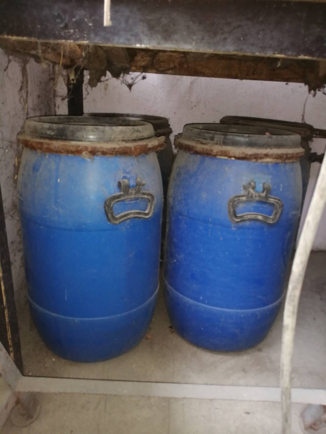 ถังใส่ของพร้อมฝาปิด(ถังสีฟ้า)