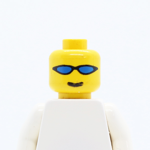 Glasses with Blue Wrap Sunglasses and Standard Smile Pattern - Blocked Open Stud