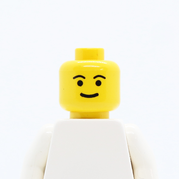 Standard Grin, Black Eyebrows, Thick Mouth Pattern - Blocked Open Stud