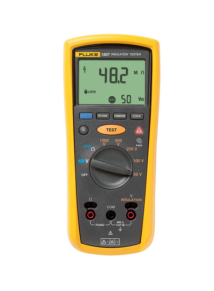 fluke 1503 เครื่องทดสอบความเป็นฉนวนทางไฟฟ้าแบบมือถือระดับแรงดัน 1000V