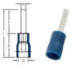 หัวเสียบก้านไม้ขีดแบน,VINYL-INSULATED BLADE TERMINALS