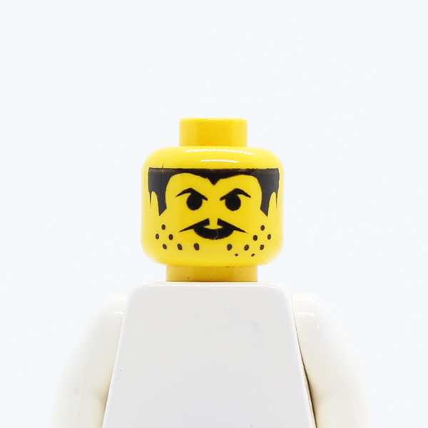 Moustache Thin, Stubble and Sideburns Pattern - Blocked Open Stud