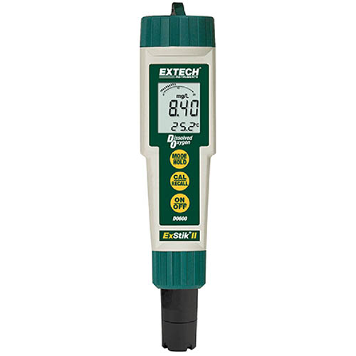 EXTECH รุ่น DO600 เครื่องวัดปริมาณออกซิเจนในน้ำ Waterproof ExStik® II Dissolved Oxygen Meter DO sensor with easy to replace screw-on membrane cap with optional extension cables