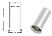 ข้อต่อย้ำสายแบบเดี่ยวเปลือย,NON-INSULATED CORD END TERMINLA