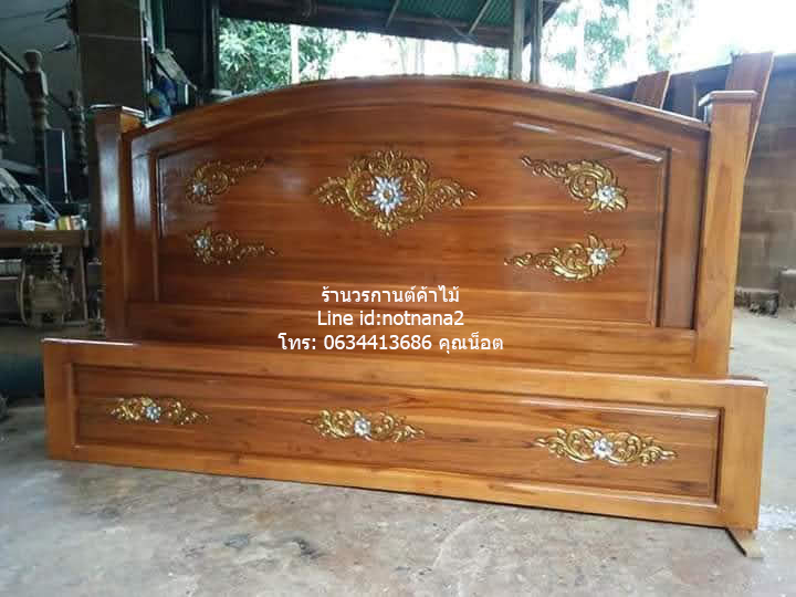 เตียงไม้สักรหัสCC55