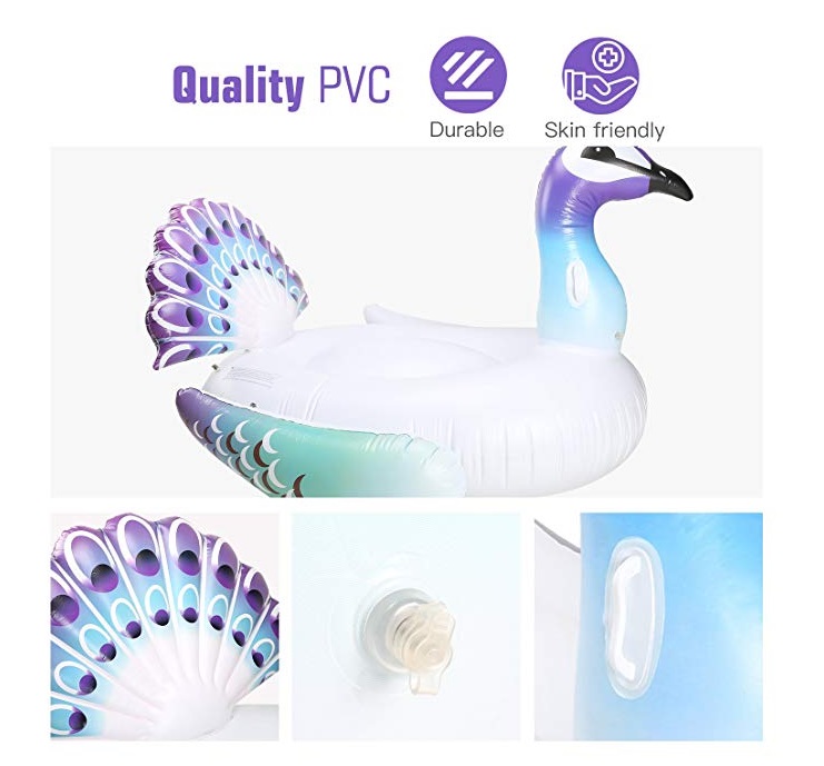 ห่วงยางนกยูงสีฟ้า รุ่นใหม่ Inflatable New Blue Peacock