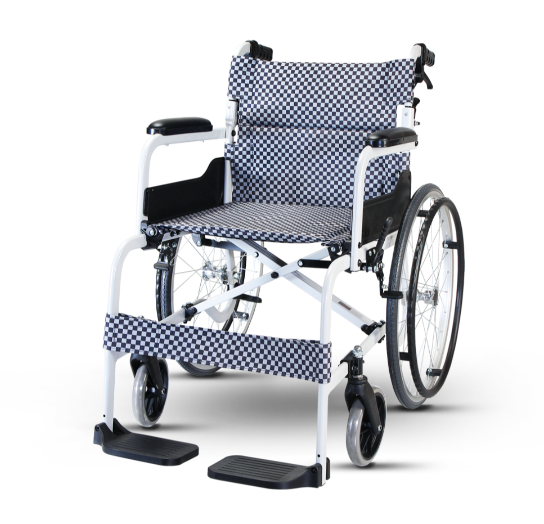 รถเข็นอลูมินัมอัลลอยด์โซม่า SOMA 105 (SM-150.5 F22) (WheelChair SOMA 150.5 F22) ล้อหลังใหญ่ น้ำหนักเบา พกพาสะดวก ของแท้จากศูนย์ไทย รับประกัน 1 ปี
