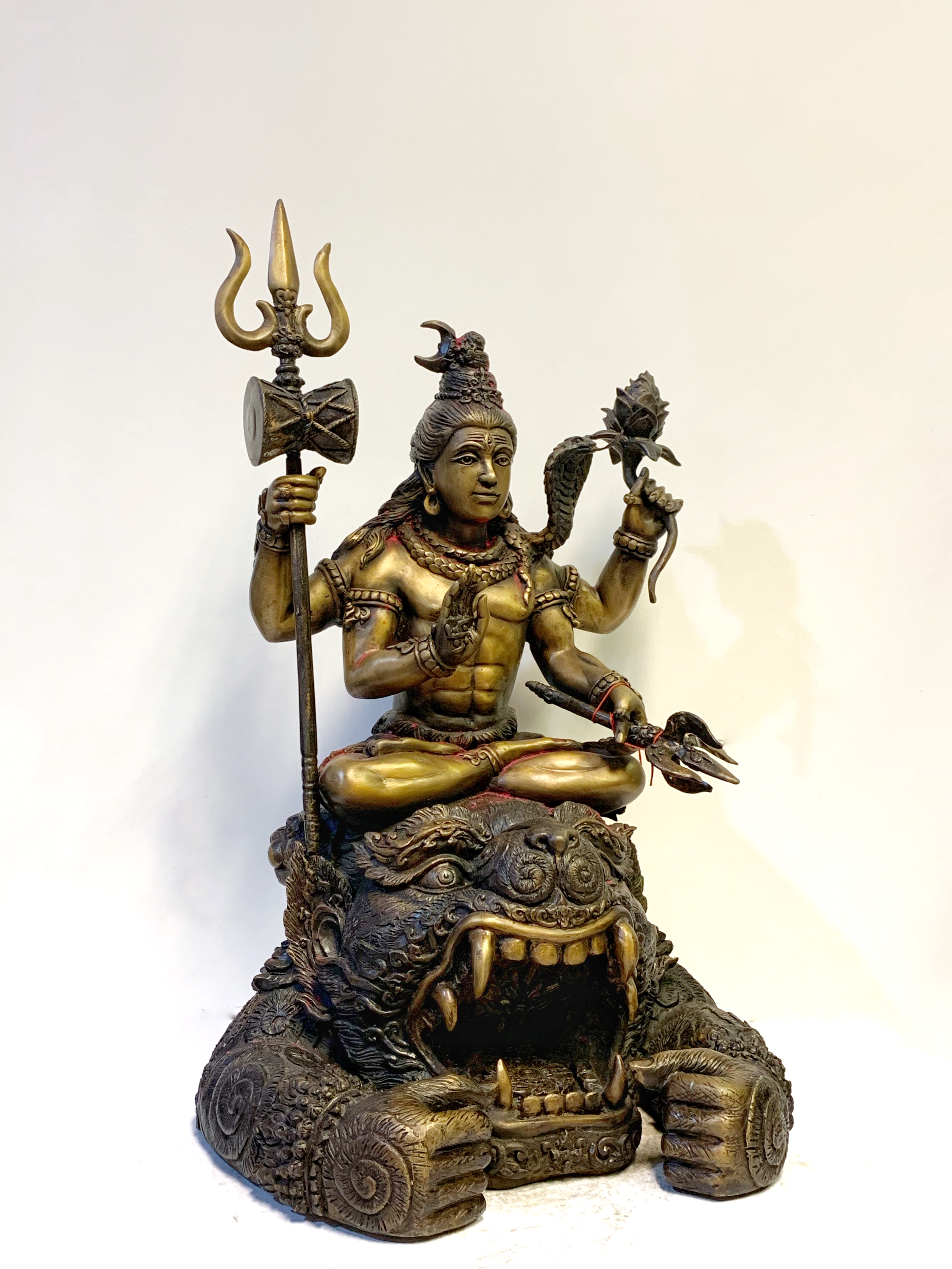 พระศิวะมหาเทพ บัลลังก์หนุมาน หน้าตัก 9 นิ้ว