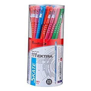 ปากกาลูกลื่น ควอนตั้ม Skate 111 Extra (0.5มม) หมึกน้ำเงิน ด้ามคละสี (กระบอก50ด้าม)