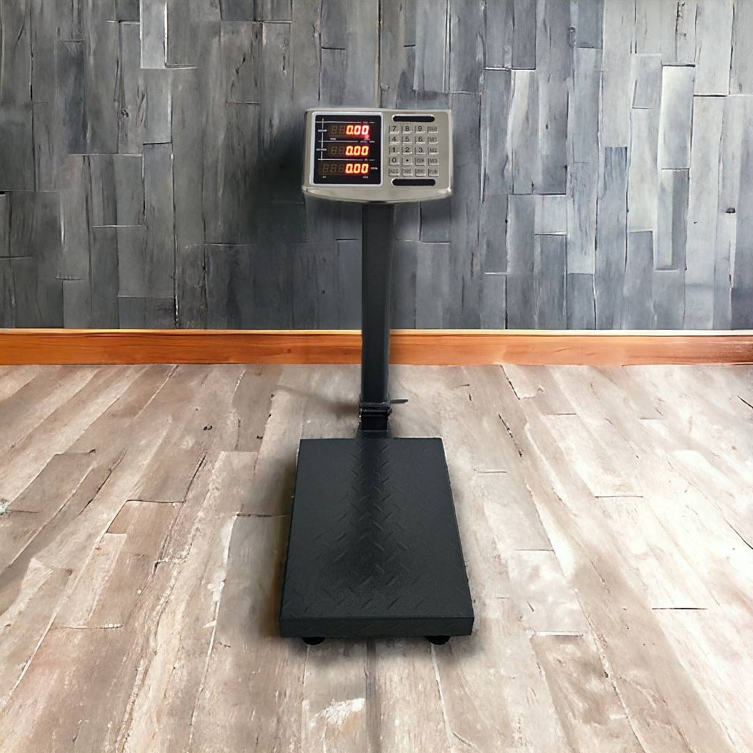 เครื่องชั่งดิจิตอลคิดเงินอัตโนมัติ 60 kg. ค่าละเอียด 10 g. แท่นชั่งเสาพับ 30x40 cm.