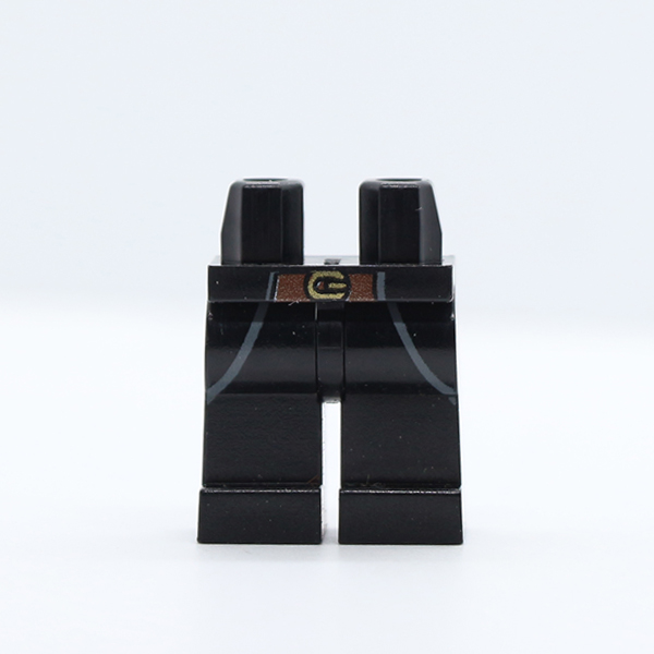 Hips and Legs with Brown Belt with Gold Buckle and Coattails Outline Pattern
