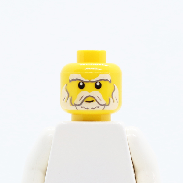 Beard White, Sideburns, Moustache, Eyebrows and White Pupils Pattern