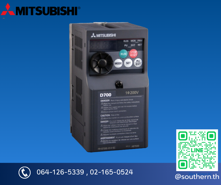 Mitsubishi Inverter FR-D700 Model:FR-D740-2.2K 2.2 KW 3 HP 3 PHASE 380 V