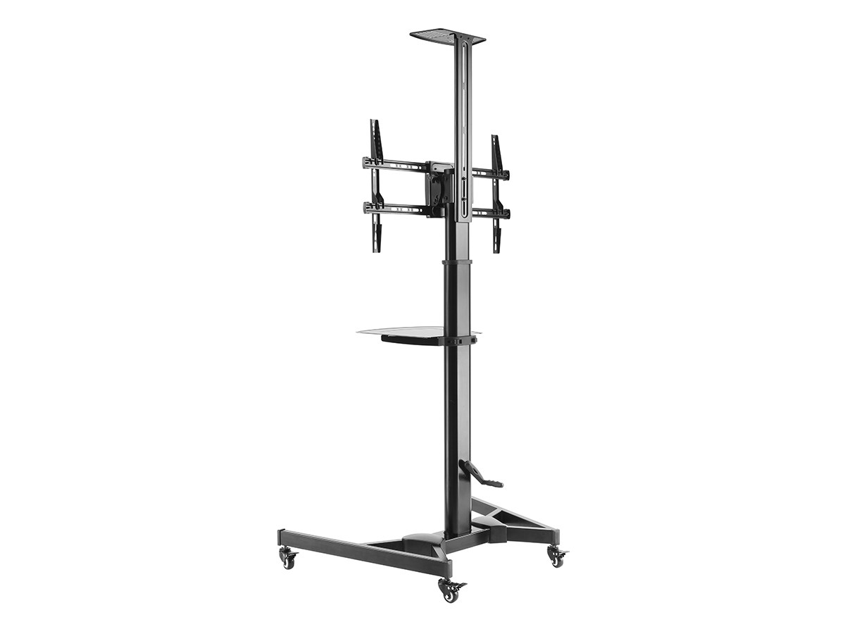 JMTVSTAND MT-F8500 ขาตั้งพื้นทีวีล้อเลื่อน(TV Stand)วัสดุเหล็กหนา ใช้มือปรับหมุนสูง/ต่ำได้ด้วยมือเดียวเท่านั้น(รับประกัน 3ปี) 32"-75" นิ้ว0964746498