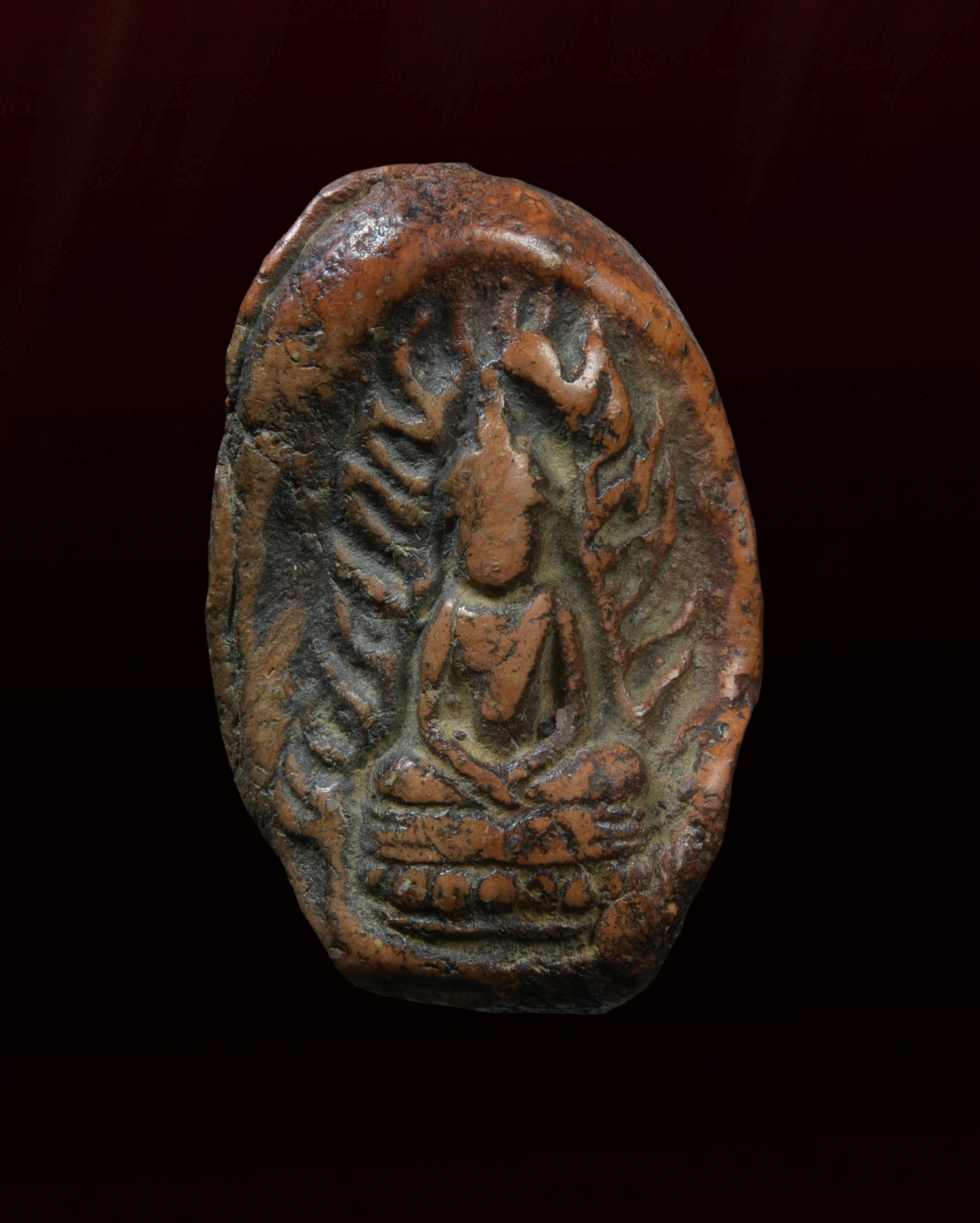 พระจุฬามณี หน้าฤษีหลังนาง เนื้อดิน