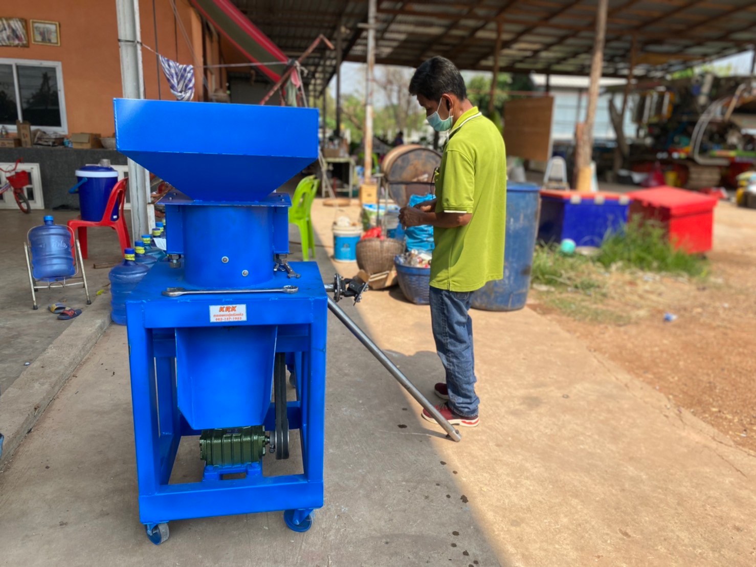 เครื่องอัดเม็ด รุ่นติดรถไถ PTO รุ่นใหญ่ เครื่องเปล่า