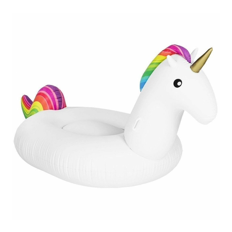 ห่วงยางยูนิคอร์นสีรุ้ง ขนาดใหญ่ Inflatable Giant Unicorn Rainbow Float