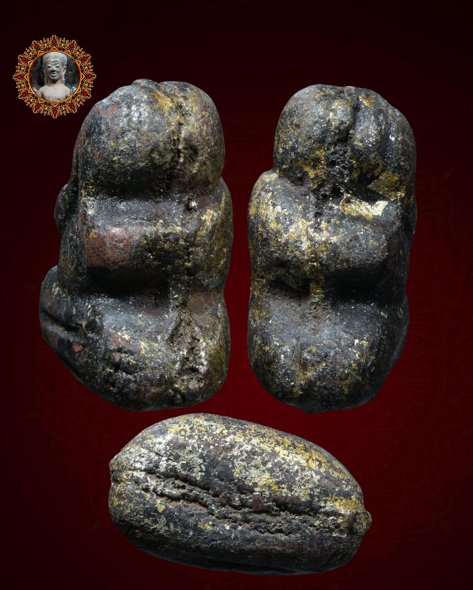 พระปิดตาหลวงพ่อทองสุข เนื้อผงคลุกรัก