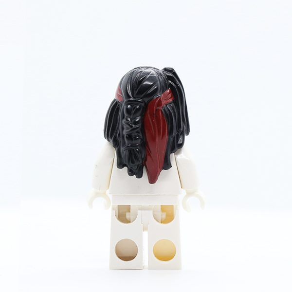 Dreadlocks with Beads and Dark Red Bandana Pattern