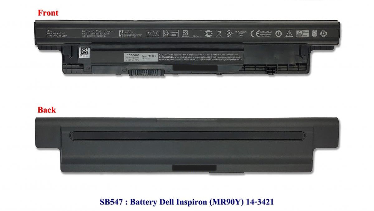 SB0547 - BatteryDell(ORG)(MR90Y)14-3421,14R-5421,14R-5437,15-3521,15R-5521,15R-5537,15-3521,15-3531Inspiron 17-3721,17-3737,17R-5721,17R-5737 Latitude 3440,3540,Vostro 2421,2521,3537,3542,14R-3421,14R-5421,3437,Impiron 14-7000,15-3000,3543,15-3