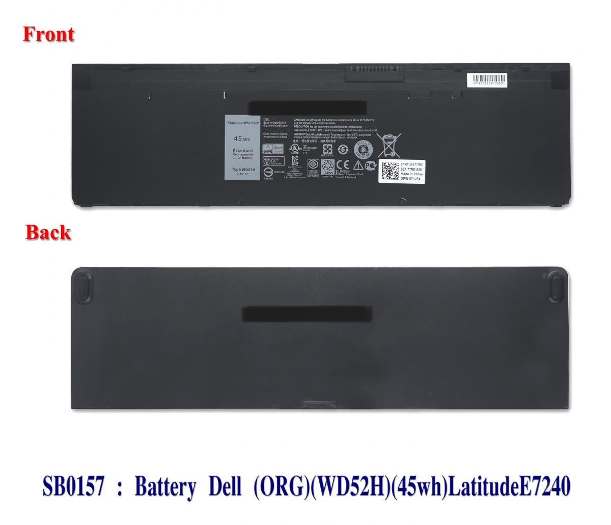 SB0157 - BatteryDell(ORG)(WD52H)(45wh)LatitudeE7240,E7250,12-7000siri