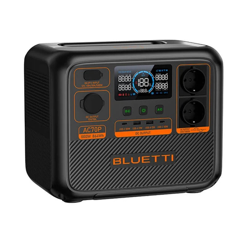 BLUETTI AC70P Portable Power Station ความจุ 1000W 864Wh (4.3A)