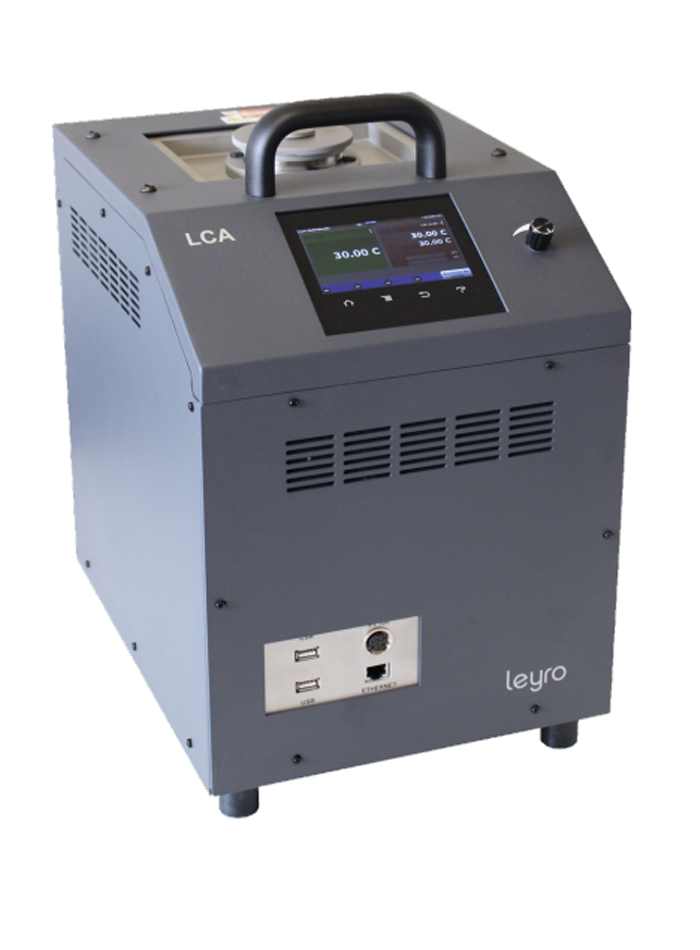 LEYRO LCA 50 เครื่องสอบเทียบปรอทวัดไข้ เครื่องสอบเทียบเทอร์โมมิเตอร์ดิจิตอล ความละเอียดสูงหน้าจอสีแบบทัชสกรีน ย่านการทำอุณหภูมิ 30 ถึง 225°C