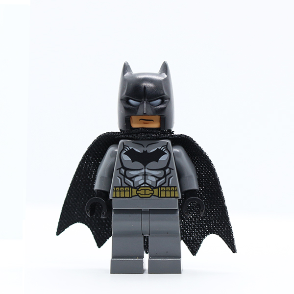 Batman - Dark Bluish Gray Suit, Gold Belt, Black Hands, Spongy Cape