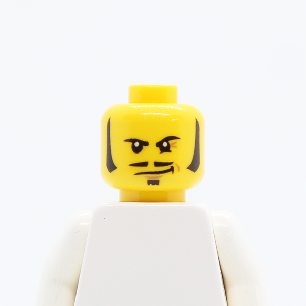 Male Sideburns, Moustache, Wrinkles and Smirk Pattern (Rodney Rathbone) - Hollow Stud