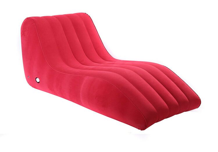 เก้าอี้นอนโซฟาเป่าลม สไตล์ร่วมสมัยวัสดุทำจากพีวีซี Inflatable Top Quality Flocked Soft PVC Sofa