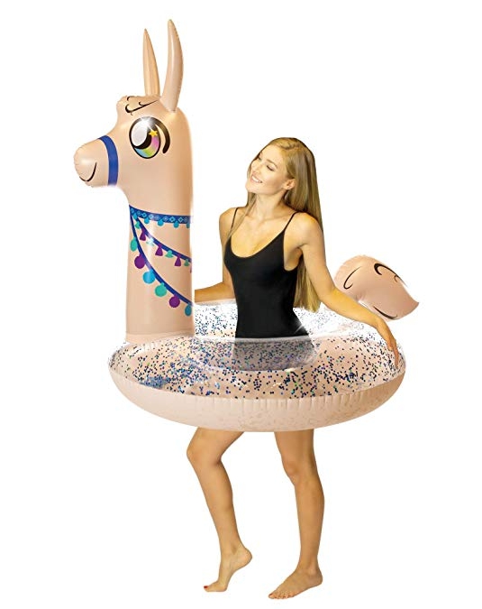 ห่วงยางอัลปาก้า กลิตเตอร์ Inflatable Glister Alpaca Ring Pool Float