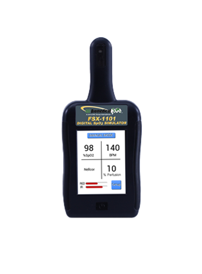 BC รุ่น FSX-1101 เครื่องจำลองสัญญาณชีพเปอร์เซ็นต์ความอิ่มตัวของออกซิเจนในเลือดและอัตราการเต้นของชีพจร