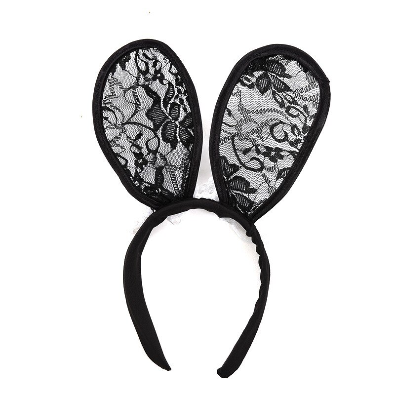 ชุดนอนไม่ได้นอน ชุดนอนกระต่ายน้อย ลูกไม้ดำ