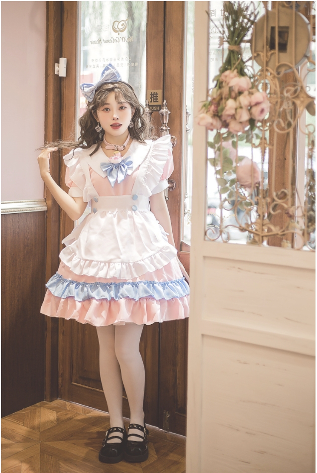 ชุดเมด ชุดเมดญี่ปุ่น คอสเพลย์ สวีทแคท มี 2 สี