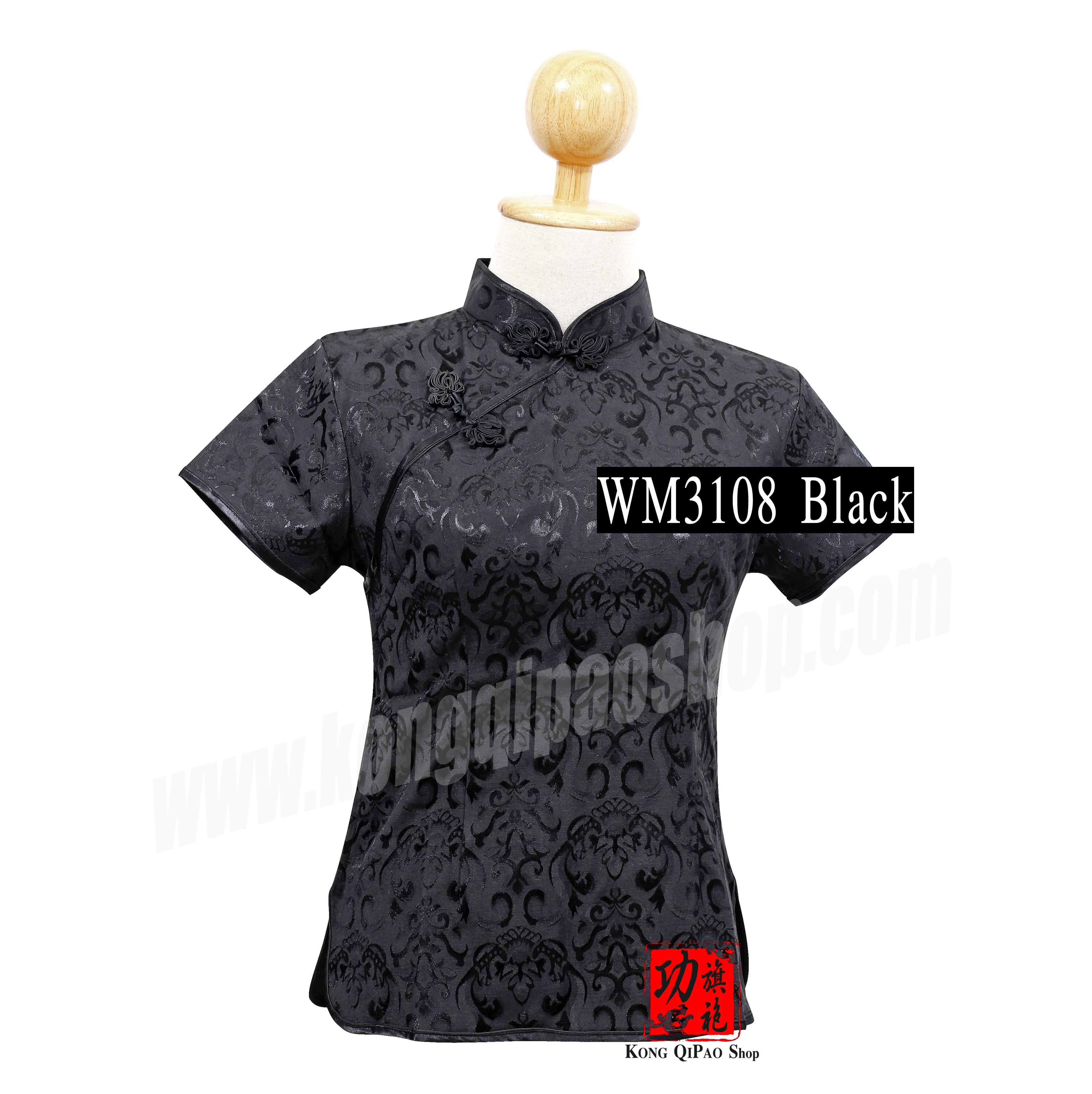 WM3108 เสื้อจีนผู้หญิง คอเฉียง