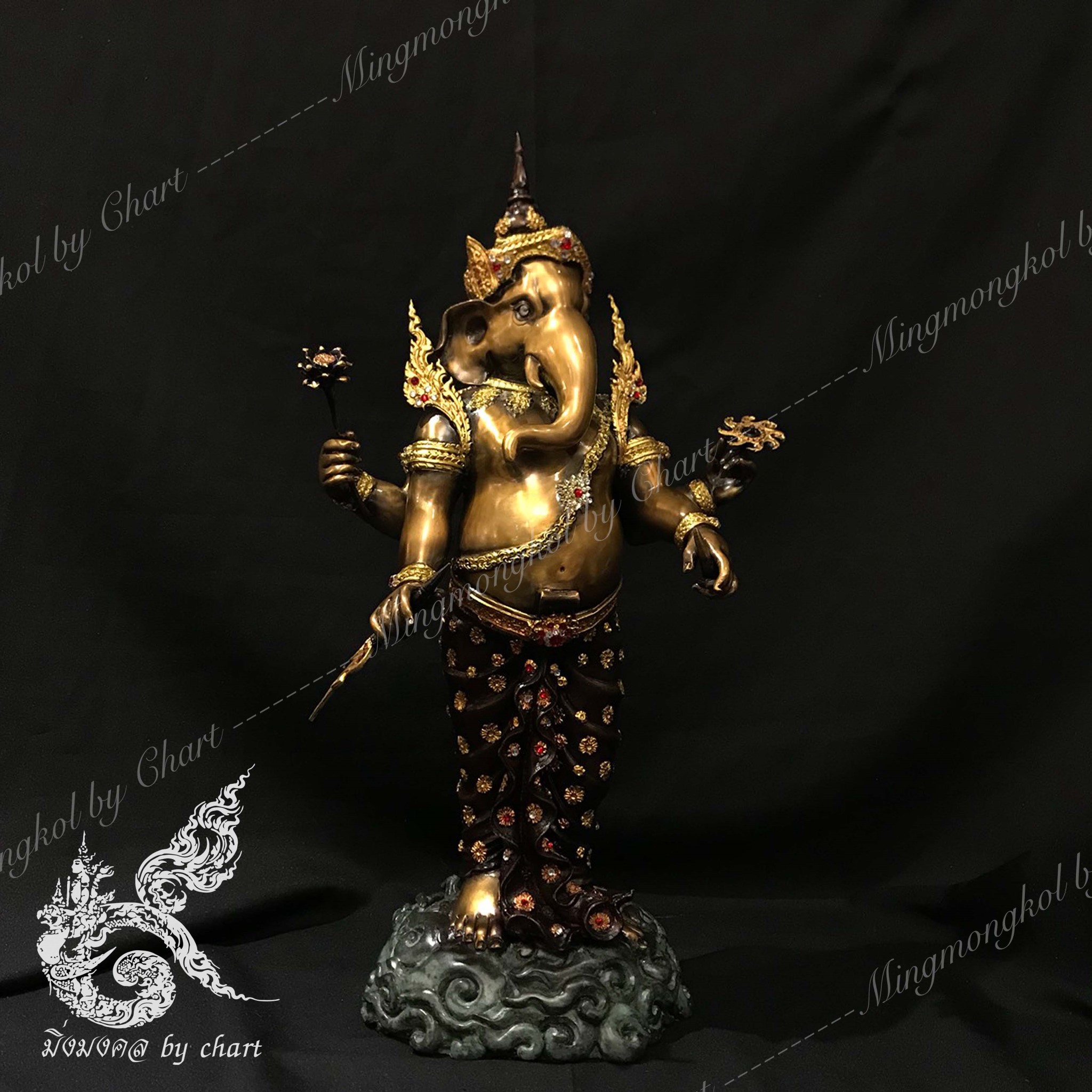 พระพิฆเนศ ปางเหนือเมฆ หน้าตัก 9 นิ้ว