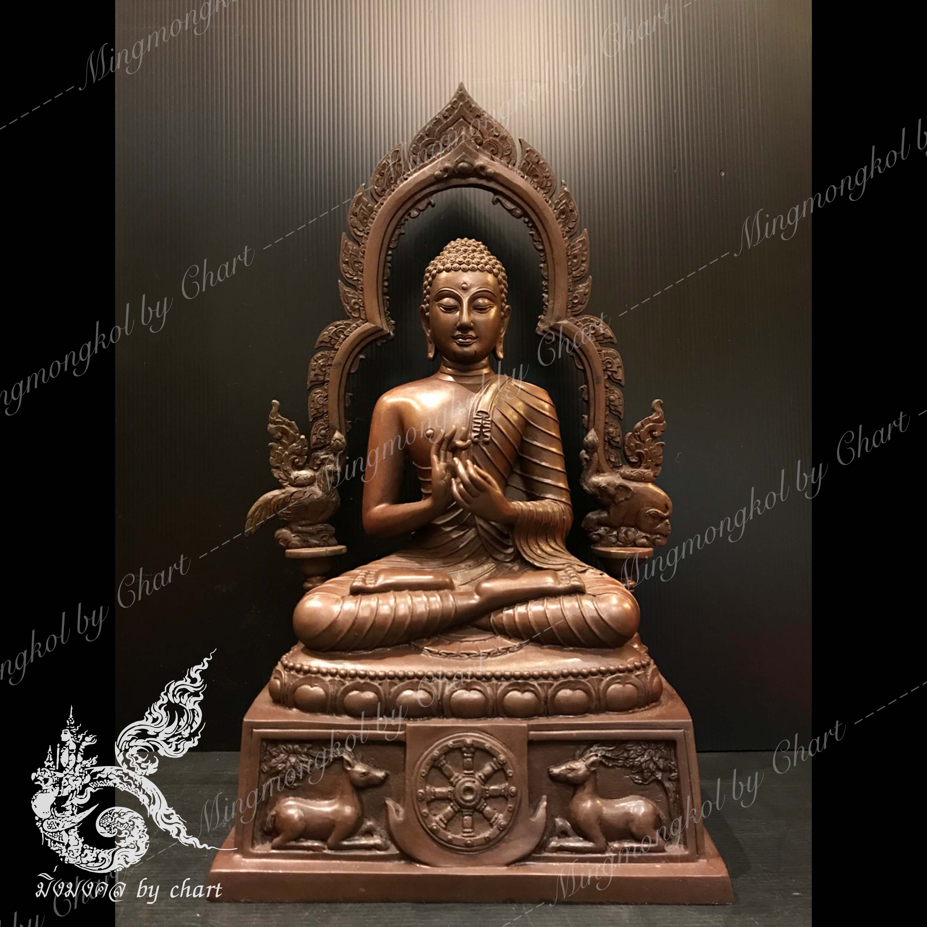 พระสยามลังกา ธัมมจักกมุทราริน หน้าตัก 9 นิ้ว