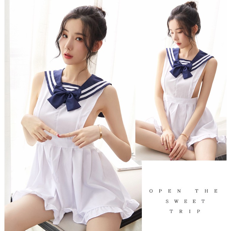 ชุดกะลาสี⚓️ทหารเรือ 🌊 แบบผูกเอวด้านหลัง