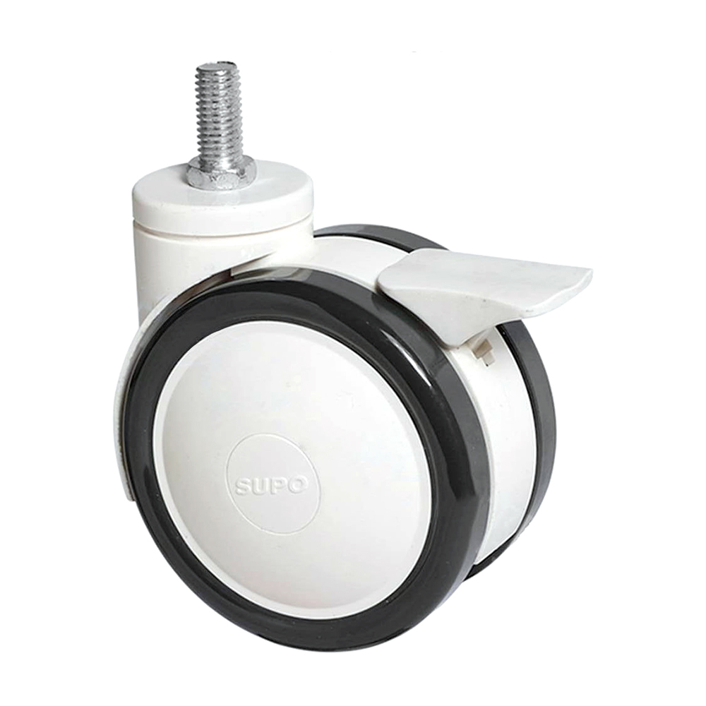 ล้อขาตั้งทีวี วัสดุพลาสติก+ยาง แบบแข็ง ขนาด 4 นิ้ว ใหญ่แข็งแรง ชุด 4 ชิ้น ขาว/ดำ0964746498