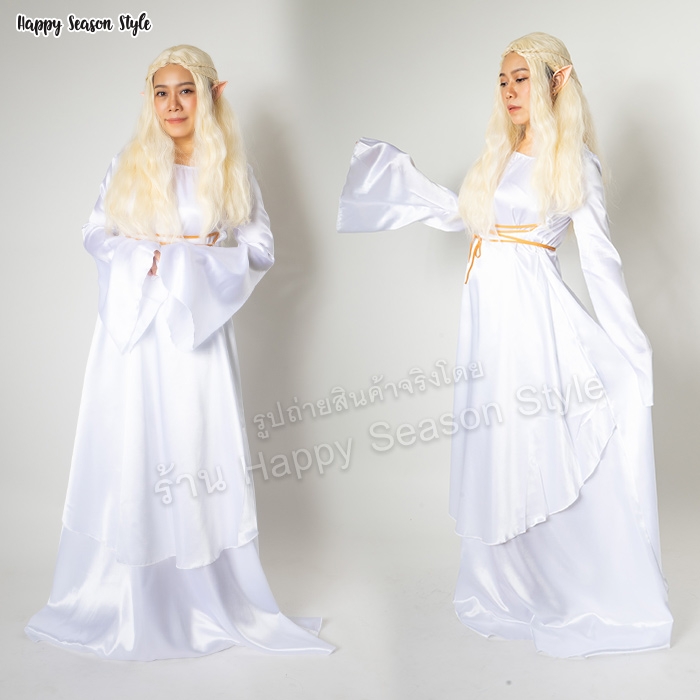 ชุดเอล์ฟ แซกพร้อมหูเอล์ฟ มีให้เลือก 2 สี ขาวและดำ ฮาโลวีน