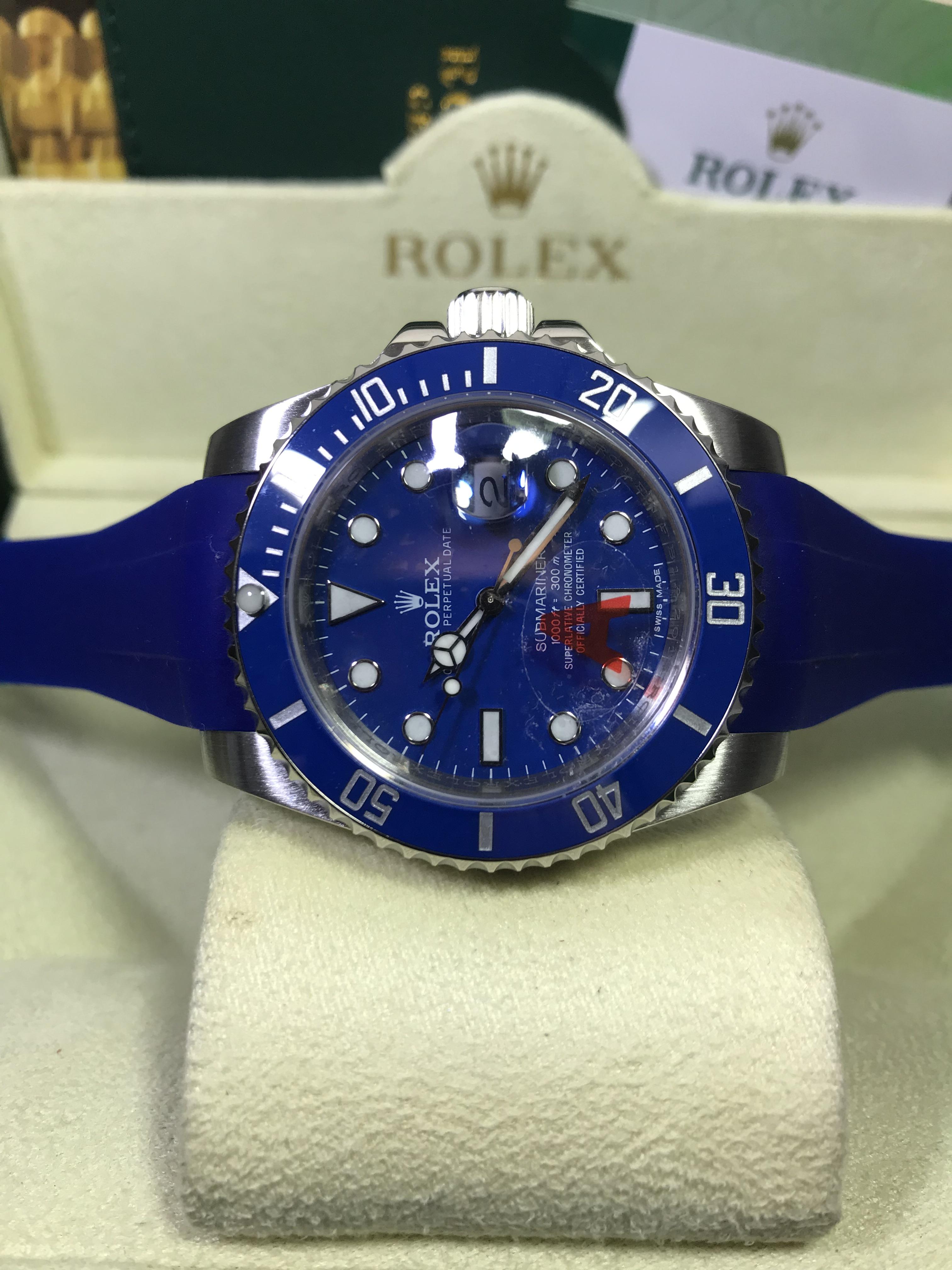 Rolex Submariner Blue Rubber Strap (5A)