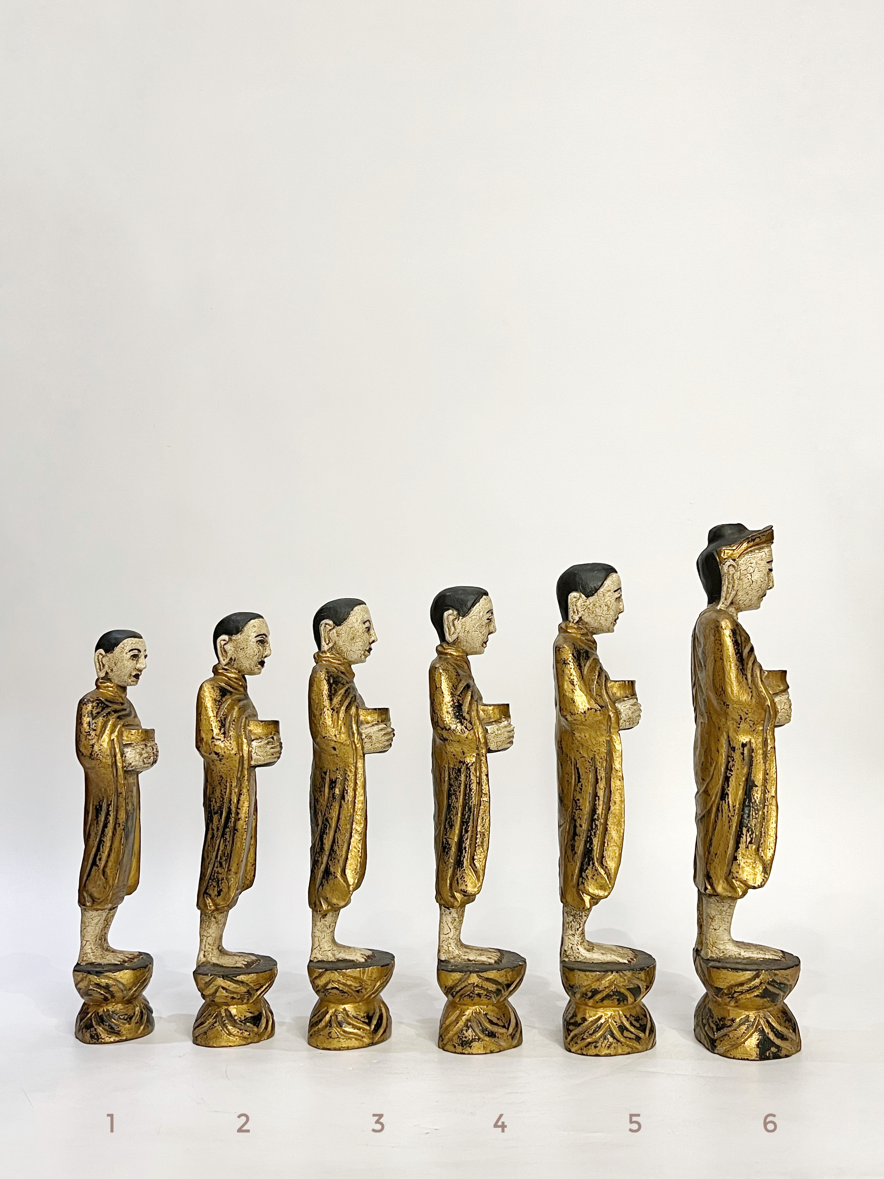 พระพม่า พระสงฆ์ พระภิกษุ พุทธศิลป์พม่า (ราคาต่อชุด)