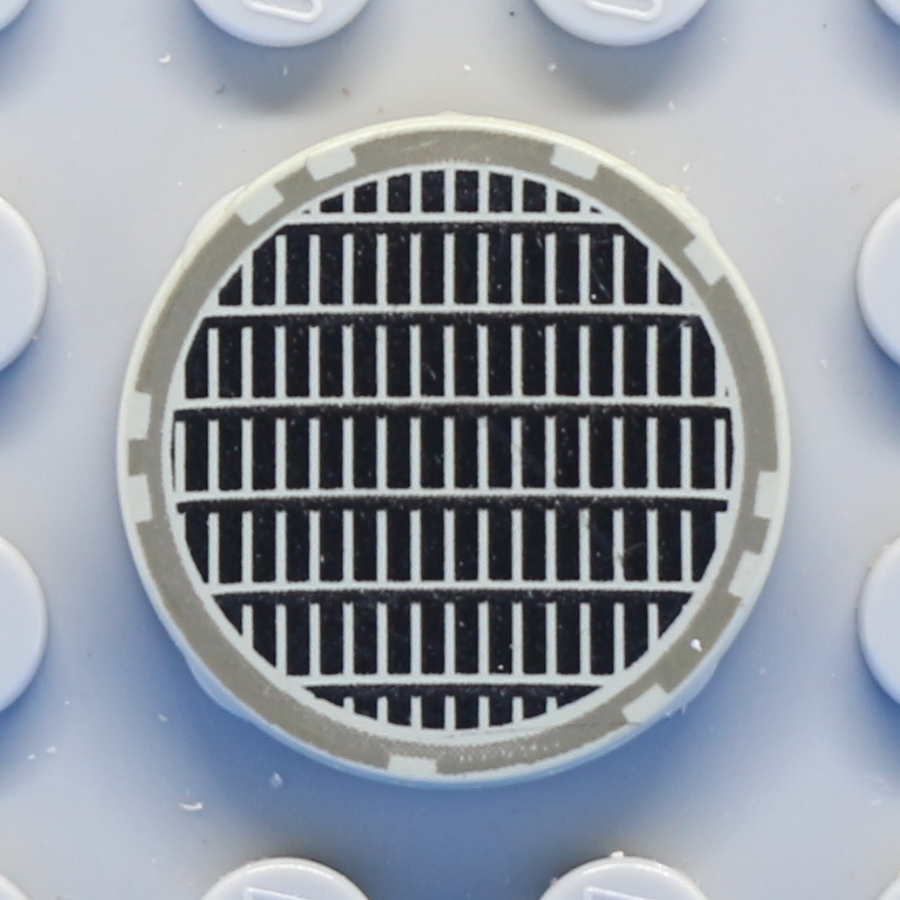 Tile, Round 2 x 2 with Grille Fine Mesh Pattern